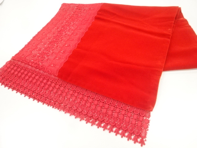 ビロードレース花模様ショール